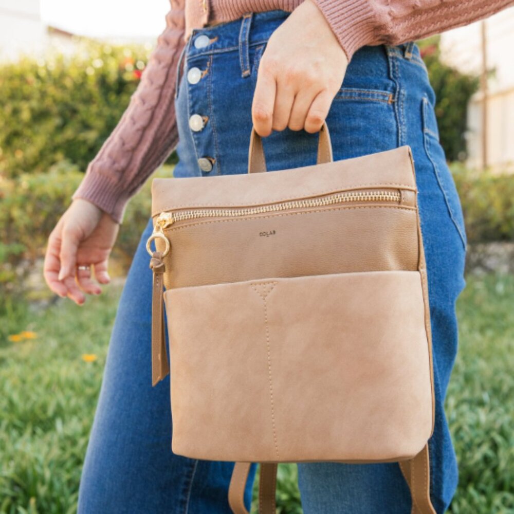 NWT CO-LAB CoLab Suede Backpack in Earth Retail Price $90.00
